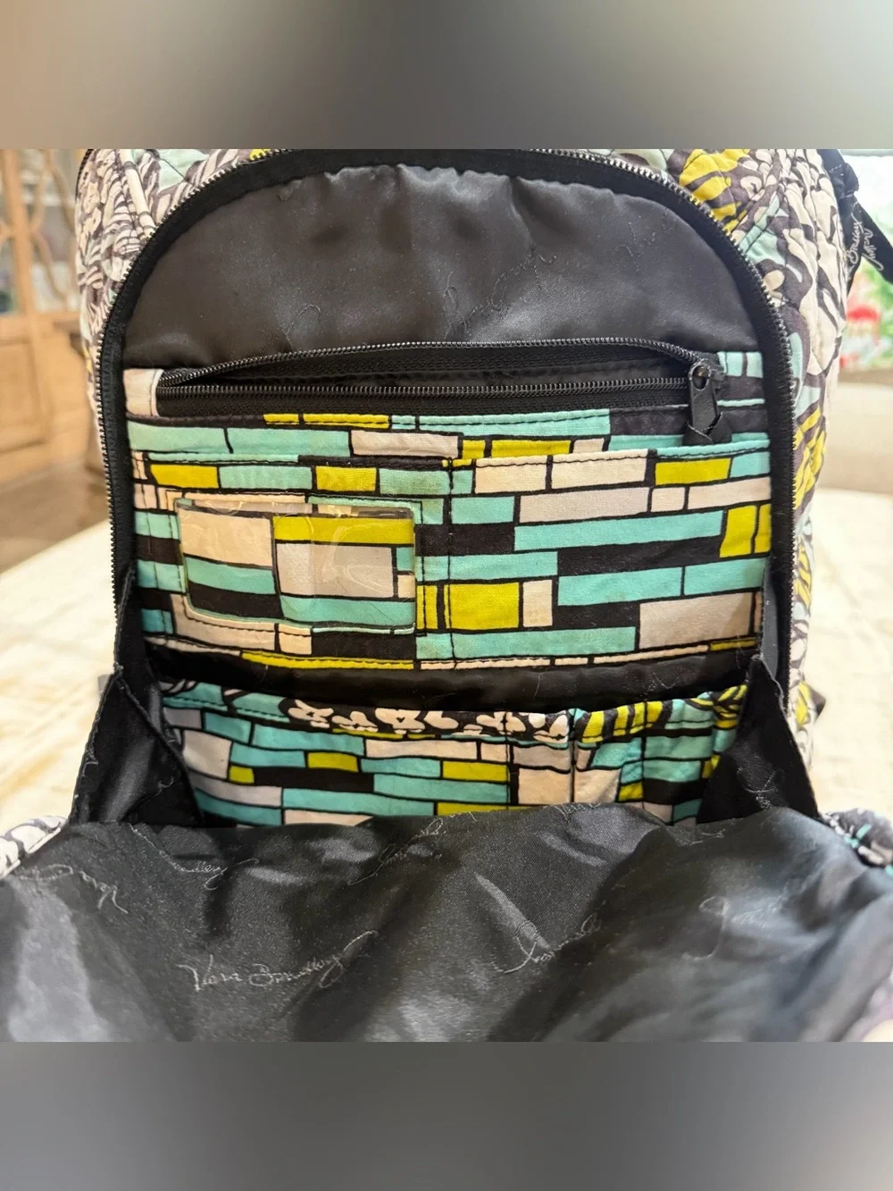 Vera Bradley Backpack Campus Tech Laptop Island Blooms Retired Floral Turquoise